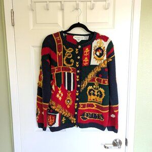 Vintage the eagle's eye Royal Motif Cardigan size L